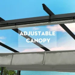Aoodor 10 X 10 Ft Outdoor Pergola With Retractable Canopy, Aluminum Frame, 4 Pieces Patio Sun Shade Shelter For Backyard, Deck 13 Aoodor 10 X 10 Ft Outdoor Pergola With Retractable Canopy, Aluminum Frame, 4 Pieces Patio Sun Shade Shelter For Backyard, Deck -Garden & Outdoors GUEST b641fc93 8aac 414d 839a 757628301433