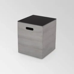 Langton Rectangular 56" Light Weight Concrete Gas Fire Pit With Tank Holder Dark Gray - Christopher Knight Home -Garden & Outdoors GUEST b6720822 0e9a 46e2 a736 c84cc8bc9bf3