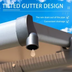 Aoodor Wall Mount Gazebo Outdoor Pergola Polycarbonate Gazebo Panels Canopy 14 Aoodor Wall Mount Gazebo Outdoor Pergola Polycarbonate Gazebo Panels Canopy -Garden & Outdoors GUEST b6c7584e 8386 4a4f 93eb 5d8d64dc0b7a