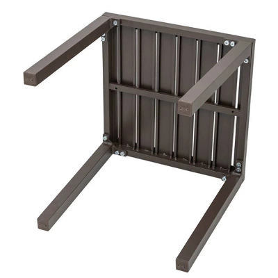 3pc Outdoor Five Position Adjustable Curved Aluminum Lounge Set Brown - Crestlive Products 5 3pc Outdoor Five Position Adjustable Curved Aluminum Lounge Set Brown - Crestlive Products - Image 3