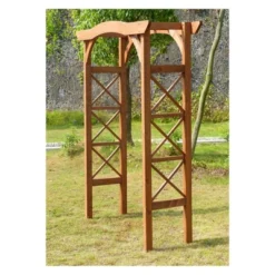 7' Canadian Hemlock Weatherproof Arbor - Natural - Merry Products -Garden & Outdoors GUEST b8ea6c74 4241 48bc 8526 1cfa0e335b6d