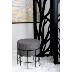 Metal Fabric Patio Garden Stool - Olivia & May -Garden & Outdoors GUEST b8f648c6 c7f6 4e3a 9984 ee2c48692e12