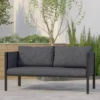 Emma And Oliver Indoor Outdoor Patio Loveseat, Steel Framed Club Chair With Cushions And 2 Storage Pockets -Garden & Outdoors GUEST bab12e94 1c38 49d8 a64a 6da47b9d73da