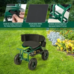Costway Rolling Garden Cart Outdoor Gardening Workseat With Adjustable Height &Tool Storage 18 Costway Rolling Garden Cart Outdoor Gardening Workseat With Adjustable Height &Tool Storage -Garden & Outdoors GUEST bb386c36 9922 4da8 881e d20773243803