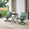 3pc Kaplan Outdoor Steel Bistro Set Mist/Bronze - Crosley