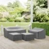 Crosley 4pc Sectional Cover Set, Loveseat And Sofa With Two Square Tables, Gray -Garden & Outdoors GUEST bcf05675 8b83 4be7 b962 ba9a9bbc9294