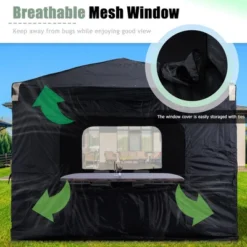 Aoodor 10' X 10' Pop Up Canopy Tent With Removable Mesh Window Sidewalls, Portable Instant Shade Canopy With Roller Bag 15 Aoodor 10' X 10' Pop Up Canopy Tent With Removable Mesh Window Sidewalls, Portable Instant Shade Canopy With Roller Bag -Garden & Outdoors GUEST bd356d80 86ad 4219 bfd2 d550f2034050