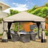 Patio Gazebo Aluminum Outdoor Tent Shelter Canopy With Privacy Curtain And Netting -Garden & Outdoors GUEST bdb4427a 432d 4b0d b206 cf977d9dd0c7