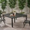 Tahoe Square Aluminum Modern Woven Accents Dining Table - Christopher Knight Home -Garden & Outdoors GUEST bdc0f5da bc21 4556 adf7 a31ddfe2b216