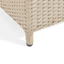 2pk All-Weather Wicker Canaan Outdoor Square Stools With Cushions Brown - Alaterre Furniture -Garden & Outdoors GUEST be049820 fe98 429f ab66 b01f8d8d1eee