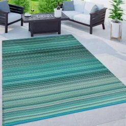World Rug Gallery Contemporary Stripe Reversible Plastic Outdoor Rugs -Garden & Outdoors GUEST be59b3bf 1248 4c9c a570 49a29f8004b4