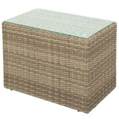 5pc Wicker Patio Seating Set With Cushions - Brown/Beige - GODEER -Garden & Outdoors GUEST bf3ed2f3 fac4 4074 96c7 25fb95e852f8