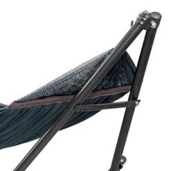 Tranquillo Universal 106.5 Inch Double Hammock Swing With Adjustable Powder-Coated Steel Stand And Carry Bag For Indoor Or Outdoor Use, Gray -Garden & Outdoors GUEST c05e9bdd bfce 43fb bf0f ae12df2b173c