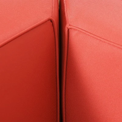 2pc Brava Outdoor Acacia Wood Right Arm Loveseat & Coffee Table With Cushion Teak/Red - Christopher Knight Home 5 2pc Brava Outdoor Acacia Wood Right Arm Loveseat & Coffee Table With Cushion Teak/Red - Christopher Knight Home - Image 3