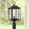 John Timberland Califa Modern Outdoor Post Light Black Metal Cage 21 3/4" Clear Seedy Glass For Exterior Barn Deck House Porch Yard Patio Home Outside -Garden & Outdoors GUEST c0dc68c4 bc5d 401f aacf 652cc8308081