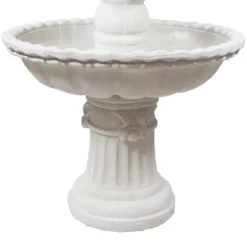 Sunnydaze Decor Sunnydaze 52"H Electric Fiberglass 4-Tier Fruit Top Outdoor Water Fountain, White Finish -Garden & Outdoors GUEST c1ceaf5d 932f 4bc3 9d41 cbf4535c5ad8
