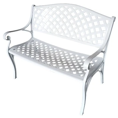 Modern Aluminum Patio Bench - Oakland Living 9 Modern Aluminum Patio Bench - Oakland Living - Image 7