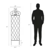 Garden Trellis For Climbing Plants - 63-Inch Decorative Lattice Metal Panel For Vines, Roses, Vegetables, Berries, And Flowers By Pure Garden (Black) -Garden & Outdoors GUEST c33ac23d a1e2 42cf ad3d ef552c3993d0