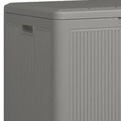 Suncast 22 Gallon Indoor Or Outdoor Small Patio Deck Box, Plastic Storage Bin For Lawn, Garden, Garage, & Home Organization, Stoney (4 Pack) -Garden & Outdoors GUEST c413e889 229f 4ffe 9548 c0945dcbb912