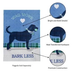 Evergreen Wag More, Bark Less Garden Burlap Flag 12.5 X 18 Inches Indoor Outdoor Decor -Garden & Outdoors GUEST c43a5fdb 50ba 4260 b4ef 40c5d7be9c45