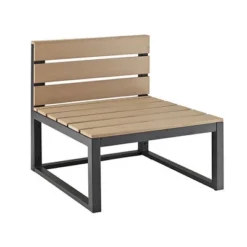 4pc Metal & Wood All Weather Patio Sectional Set - Natural - Saracina Home -Garden & Outdoors GUEST c5320dab 24ad 4797 869a 0ca6e9681128