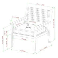 Saracina Home Mid-Century Modern Slatted Outdoor Acacia Arm Chair 11 Saracina Home Mid-Century Modern Slatted Outdoor Acacia Arm Chair -Garden & Outdoors GUEST c5373106 fe50 4bc9 a5c2 413de41b73ee