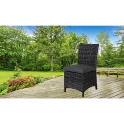 Bora Bora Patio 2pk Wicker Dining Chair Set - Gray - Teva Patio Furniture -Garden & Outdoors GUEST c6bea50d c298 4de3 a9ed 9f63f7f1f863