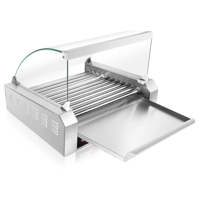 Olde Midway Electric Hot Dog Roller Grill Machine With Glass Cover, Commercial Grade 5 Olde Midway Electric Hot Dog Roller Grill Machine With Glass Cover, Commercial Grade - Image 3