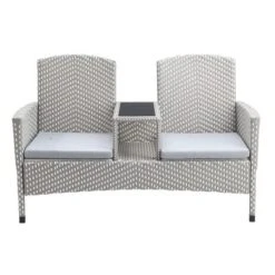 2pc Maksville Aluminum Patio Loveseat & Storage Bench - MiBasics -Garden & Outdoors GUEST c78b4914 8335 49b9 9b4a 46f0260c0d11