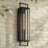 Possini Euro Design Jericho Modern Outdoor Wall Light Fixture Textured Black Steel 28" Clear Glass For Post Exterior Barn Deck House Porch Yard Patio -Garden & Outdoors GUEST c7d04788 8681 4eee bc1b d03937ac3744