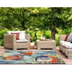 Liora Manne Ravella Coastal Indoor/Outdoor Rug -Garden & Outdoors GUEST c9b2f4d4 7c2c 4cee b8ab 439ea2007192