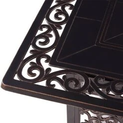 5pc Outdoor Dining Set With 42" Aluminum Square Damask Design Fire Table & Deep Seating Swivel Rocking Chairs - Oakland Living 22 5pc Outdoor Dining Set With 42" Aluminum Square Damask Design Fire Table & Deep Seating Swivel Rocking Chairs - Oakland Living -Garden & Outdoors GUEST ca21eeec 1e39 45bf a883 771b9ac53d85