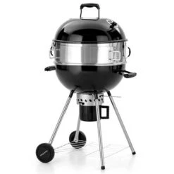 Captiva Designs E02GR013 22" Kettle Charcoal Grill With Pizza Ring And Pizza Stone - Black -Garden & Outdoors GUEST ca367df2 c16b 4a06 b03f 074ef6b66e48