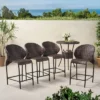 Oyster Bay Set Of 4 Wicker Counterstool - Multibrown - Christopher Knight Home -Garden & Outdoors GUEST cc1efc78 4ef4 4387 b59c d2969492490e