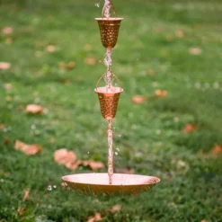 Marrgon 11" Copper Anchoring Basin - Hammered Metal Bowl For Rain Chain Downspouts -Garden & Outdoors GUEST cc1f5066 a047 4956 9c29 30490fb475ed