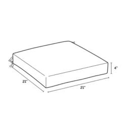 Arden Selections 21" X 21" Oceantex Outdoor Seat Cushion Natural Tan -Garden & Outdoors GUEST cc825e13 a910 4765 b889 898705163169