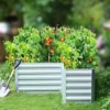 LuxenHome L-Shaped Galvanized Steel Raised Garden Bed Planter -Garden & Outdoors GUEST ccb3a950 1b02 45ba 9391 9650be5a0a47