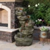 48" Resin Outdoor Multi-Tier Pristine Waterfall Fountain With LED Lights Dark Moss Green - Alpine Corporation 2 48" Resin Outdoor Multi-Tier Pristine Waterfall Fountain With LED Lights Dark Moss Green - Alpine Corporation -Garden & Outdoors GUEST cd1d321d 16c4 4385 8cd0 606b819bfb25