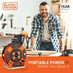 Black & Decker BLACK+DECKER 50' Cord Reel 14AWG 4 Outlets 13 Black & Decker BLACK+DECKER 50' Cord Reel 14AWG 4 Outlets -Garden & Outdoors GUEST cda64773 6b33 4134 9f34 d96b6a8c6091