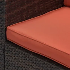 6pc Wicker Outdoor Conversation Set - Orange - EDYO LIVING 24 6pc Wicker Outdoor Conversation Set - Orange - EDYO LIVING -Garden & Outdoors GUEST cdee7981 27e6 4582 b22e b6bd78ae8d28