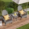 Outsunny 3 Piece Adirondack Chair Set Of 2, HDPE Folding Fire Pit Chairs And Patio Table, Outdoor Furniture With Slatted Seat, Dark Gray 1 Outsunny 3 Piece Adirondack Chair Set Of 2, HDPE Folding Fire Pit Chairs And Patio Table, Outdoor Furniture With Slatted Seat, Dark Gray -Garden & Outdoors GUEST cebc7e03 aaba 4d21 99f7 0c3ca3d62ea0