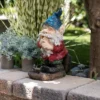 15" Polyresin Gnome Smiling Statue - Alpine Corporation -Garden & Outdoors GUEST cef50300 be2d 44ad a87c 070b501c5341
