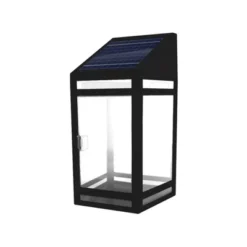 LED Solar Outdoor Wall Panel Lantern With Clear Panel - Techko Maid