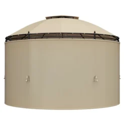Tangkula 11.5'Outdoor Patio Round Dome Gazebo Canopy Shelter Double Roof Steel Brown -Garden & Outdoors GUEST d1d952fd f78e 4a0e 816b 49e490bff20d