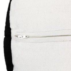 Northlight 18" Black And White Striped Outdoor Woven Pouf Ottoman -Garden & Outdoors GUEST d3bc8f7a dbeb 4b39 9c66 e2d34157fa03