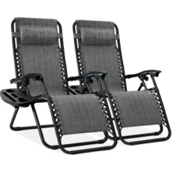 Best Choice Products Set Of 2 Zero Gravity Lounge Chair Recliners For Patio, Pool W/ Cup Holder Tray -Garden & Outdoors GUEST d4295339 22c8 48c4 9845 e6d3d1f74a59