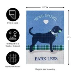 Evergreen Wag More, Bark Less Garden Burlap Flag 12.5 X 18 Inches Indoor Outdoor Decor -Garden & Outdoors GUEST d45c977d d233 4f4c ad6d 09a2ad7e0918