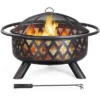 Yaheetech 36" Outdoor Round Fire Pit Patio Garden Bonfire With Spark Screen And Poker -Garden & Outdoors GUEST d4ffbda4 6f91 417e 8474 22b2d4dcc58e