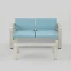 Cape Coral 2pc Aluminum Patio Loveseat & Coffee Table Set - Light Teal - Christopher Knight Home 1 Cape Coral 2pc Aluminum Patio Loveseat & Coffee Table Set - Light Teal - Christopher Knight Home -Garden & Outdoors GUEST d525f333 95fe 4cbf b409 e854de098574