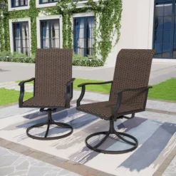 7pc Patio Dining Set With 360 Swivel Chairs & Rectangle Plastic Tabletop - Captiva Designs -Garden & Outdoors GUEST d5af923f c35f 48d6 98bc 6843cd5095c7